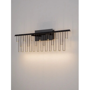 Kinkiet metalowy designerski Mars LED 3000K czarny chrom