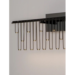 Kinkiet metalowy designerski Mars LED 3000K czarny chrom