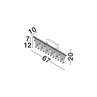 Kinkiet metalowy designerski Mars LED 3000K czarny chrom