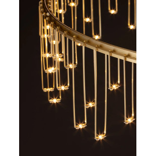 Lampa wisząca okrągła designerska Mars LED 3000K 100cm złoty mosiądz