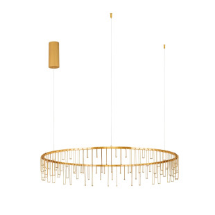 Lampa wisząca okrągła designerska Mars LED 3000K 100cm złoty mosiądz