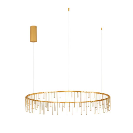 Lampa wisząca okrągła designerska Mars LED 3000K 100cm złoty mosiądz
