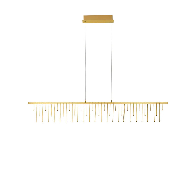 Lampa wisząca podłużna designerska Mars LED 3000K 120cm złoty mosiądz