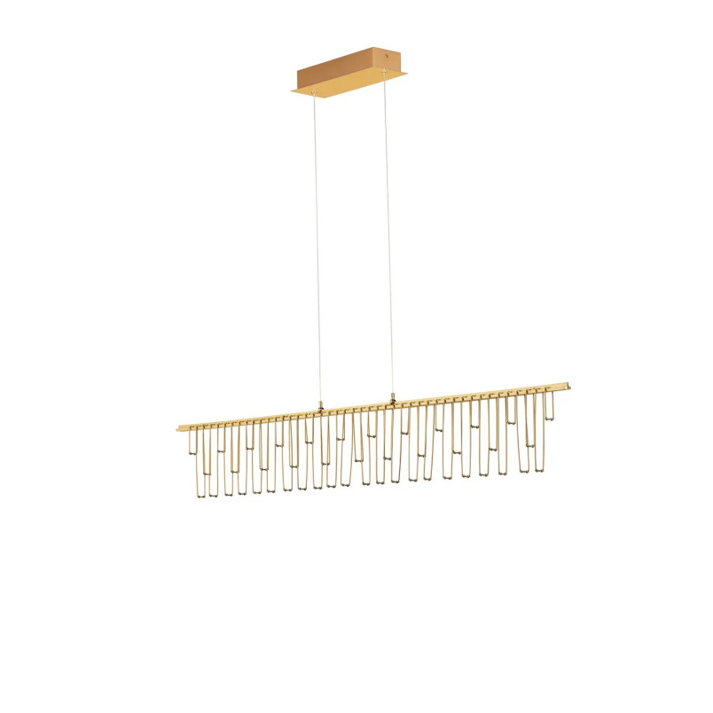 Lampa wisząca podłużna designerska Mars LED 3000K 120cm złoty mosiądz