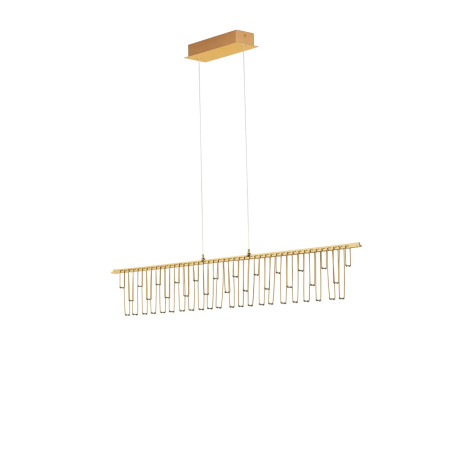 Lampa wisząca podłużna designerska Mars LED 3000K 120cm złoty mosiądz