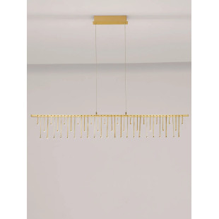 Lampa wisząca podłużna designerska Mars LED 3000K 120cm złoty mosiądz