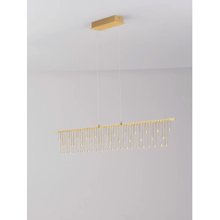 Lampa wisząca podłużna designerska Mars LED 3000K 120cm złoty mosiądz
