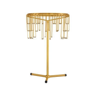 Lampa stołowa metalowa designerska Mars LED 3000K złoty mosiądz