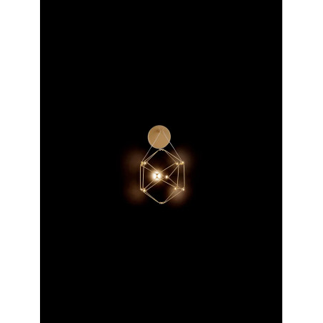 NEBULAWallVCopper&Gold Metal LED 6 W 230V 345Lm 3000K IP20 L:17W:23.4 H:31cm