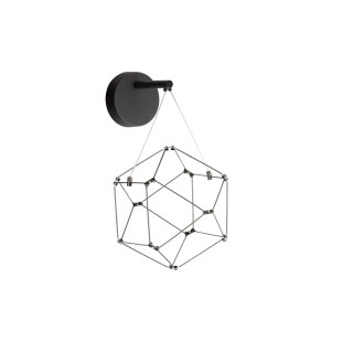 NEBULAWallVSandy Black Metal LED 6 W 230V 343Lm 3000K IP20 L:17W:23.4 H:31cm