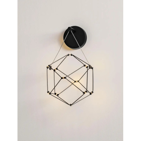 NEBULAWallVSandy Black Metal LED 6 W 230V 343Lm 3000K IP20 L:17W:23.4 H:31cm