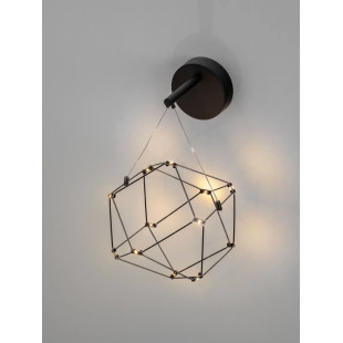 NEBULAWallVSandy Black Metal LED 6 W 230V 343Lm 3000K IP20 L:17W:23.4 H:31cm