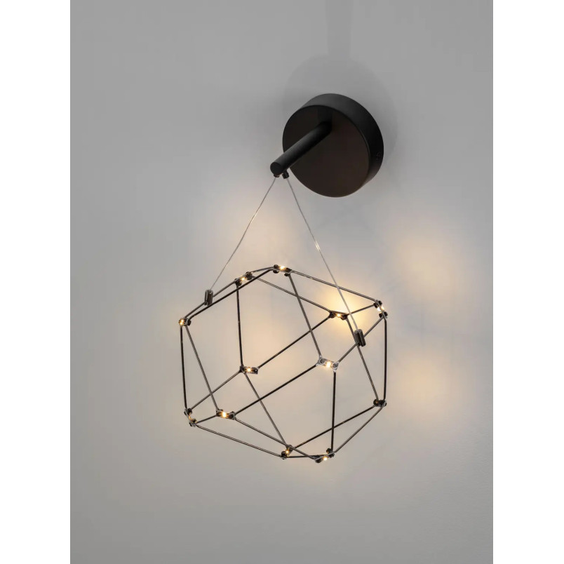 NEBULAWallVSandy Black Metal LED 6 W 230V 343Lm 3000K IP20 L:17W:23.4 H:31cm