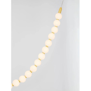Lampa wisząca szklane kule Moti Long LED 3000K 116cm opal / złoty