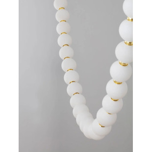 Lampa wisząca szklane kule Moti Long LED 3000K 115cm opal / złoty