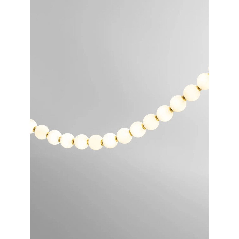 Lampa wisząca szklane kule Moti Long LED 3000K 200cm opal / złoty