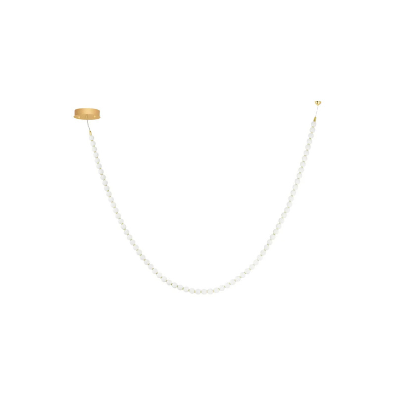 Lampa wisząca szklane kule Moti Long LED 3000K 200cm opal / złoty