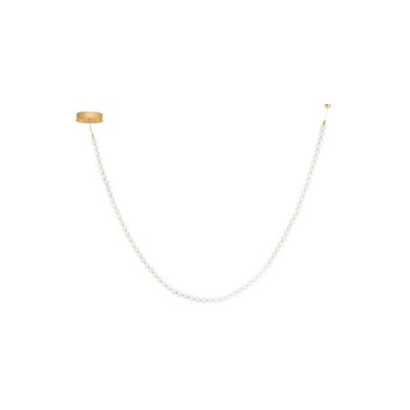 Lampa wisząca szklane kule Moti Long LED 3000K 200cm opal / złoty