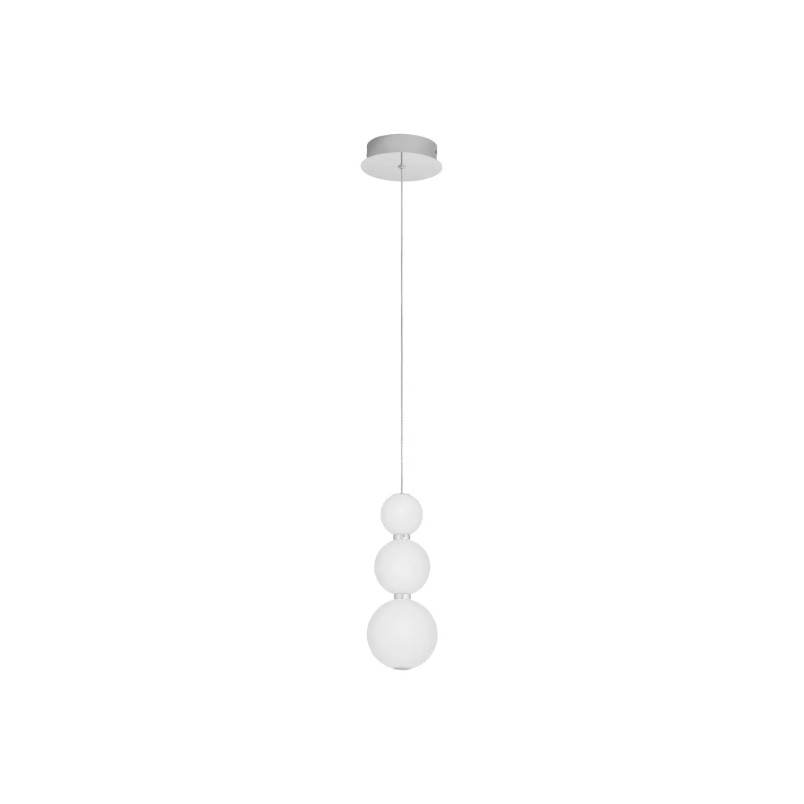 Lampa wisząca 3 szklane kule Moti LED 3000K 10cm opal / chrom