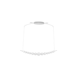 Lampa wisząca podłużna ze szklanymi kulami Moti LED 3000K 107cm opal / chrom
