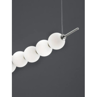 Lampa wisząca podłużna ze szklanymi kulami Moti LED 3000K 107cm opal / chrom