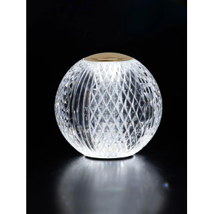 Lampa stołowa kula glamour Jewels LED 3200K 9cm przeźroczysto-złota