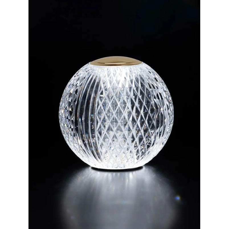 Lampa stołowa kula glamour Jewels LED 3200K 9cm przeźroczysto-złota