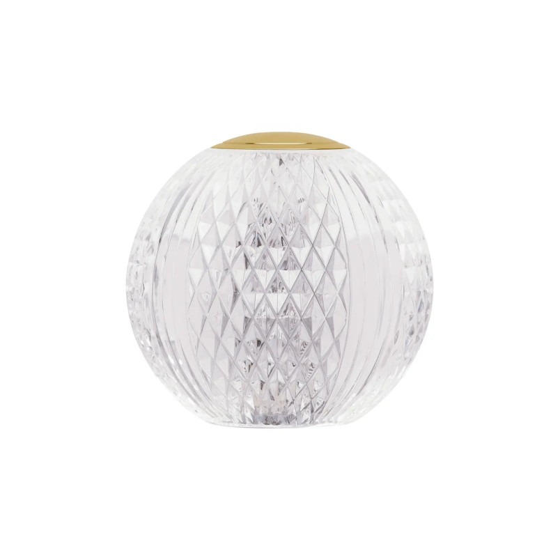 Lampa stołowa kula glamour Jewels LED 3200K 9cm przeźroczysto-złota