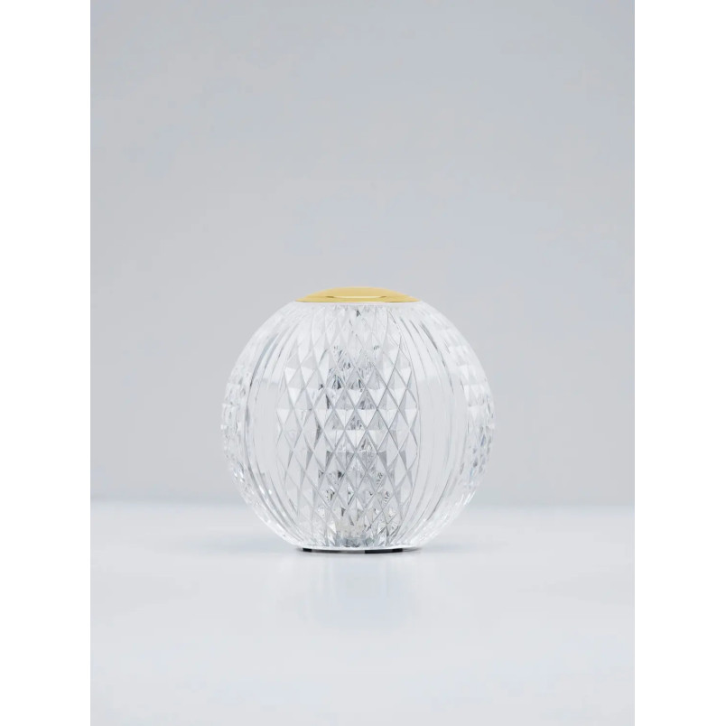 Lampa stołowa kula glamour Jewels LED 3200K 9cm przeźroczysto-złota