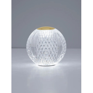 Lampa stołowa kula glamour Jewels LED 3200K 9cm przeźroczysto-złota