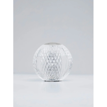 Lampa stołowa kula glamour Diamante LED 3200K 9cm chrom