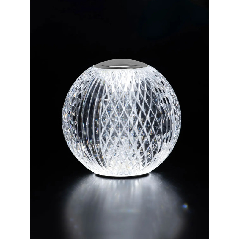 Lampa stołowa kula glamour Diamante LED 3200K 9cm chrom