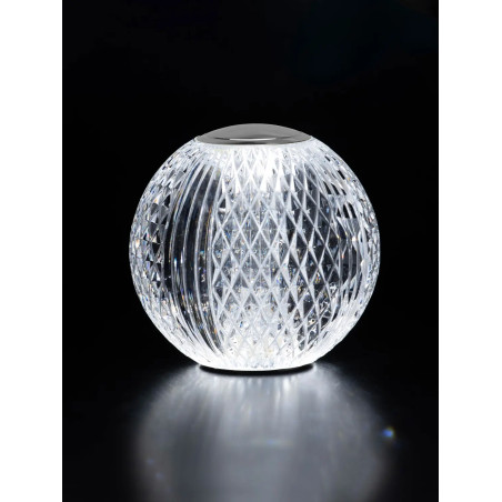 Lampa stołowa kula glamour Diamante LED 3200K 9cm chrom