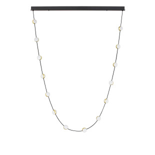 Lampa wiszące kule modern Nicone LED 3000K 127cm czarny / złoty / akryl