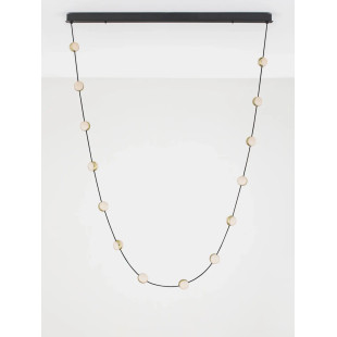 Lampa wiszące kule modern Nicone LED 3000K 127cm czarny / złoty / akryl
