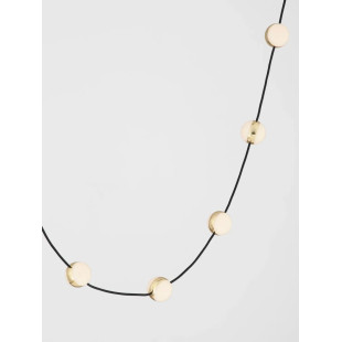 Lampa wiszące kule modern Nicone LED 3000K 127cm czarny / złoty / akryl