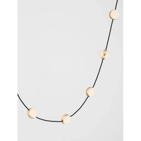 Lampa wiszące kule modern Nicone LED 3000K 127cm czarny / złoty / akryl