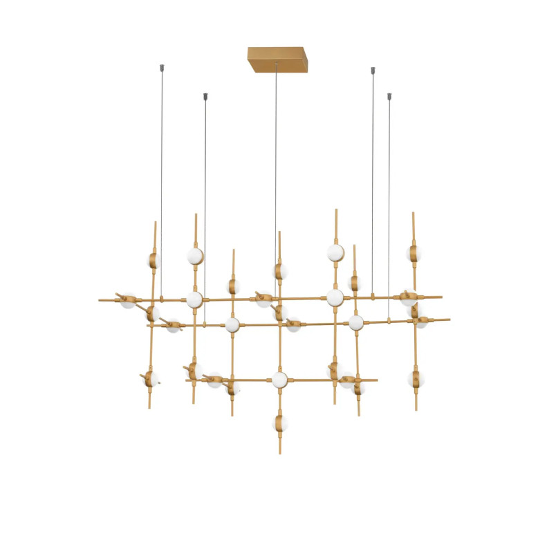 Żyrandol designerski z pilotem sterowania Matter LED 3000K 106cm złoty