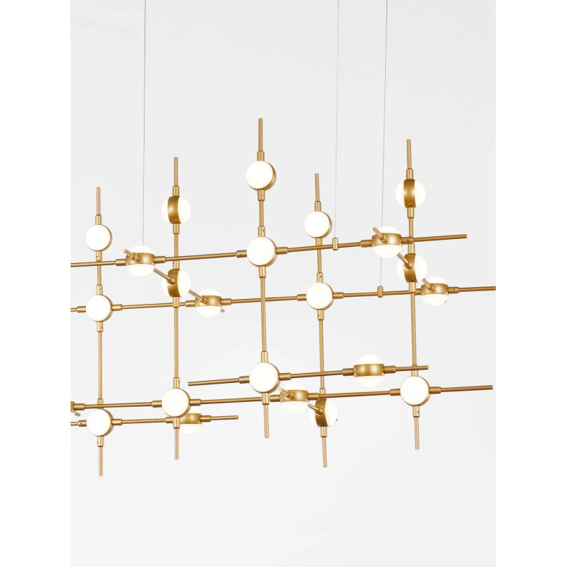 Żyrandol designerski z pilotem sterowania Matter LED 3000K 106cm złoty