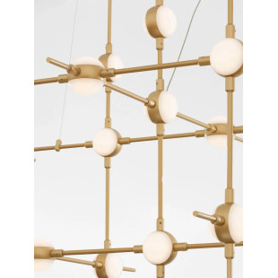 Żyrandol designerski z pilotem sterowania Matter LED 3000K 106cm złoty