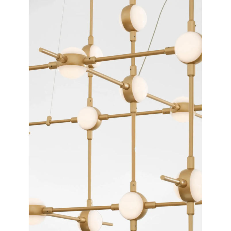 Żyrandol designerski z pilotem sterowania Matter LED 3000K 106cm złoty