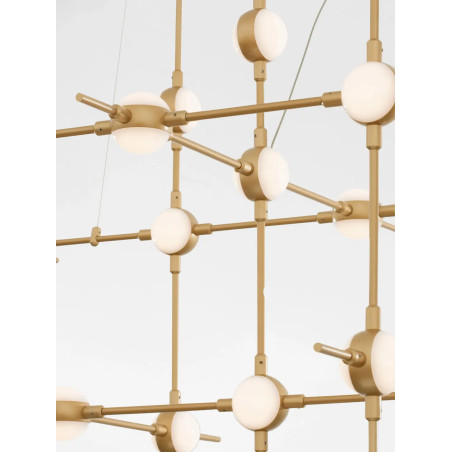 Żyrandol designerski z pilotem sterowania Matter LED 3000K 106cm złoty
