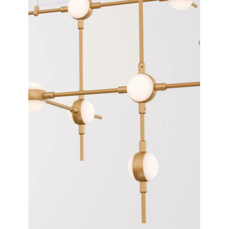 Żyrandol designerski z pilotem sterowania Matter LED 3000K 106cm złoty