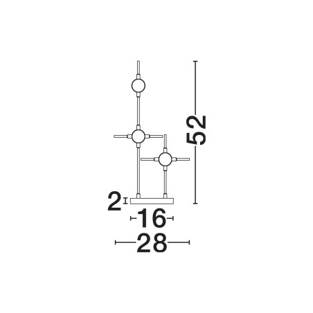 Lampa stołowa designerska Matter LED 3000K 52cm złota
