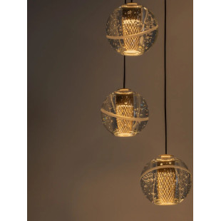 Lampa wiszące kule glamour Veroli 31cm LED 3000K złoty metal / szkło transparentne