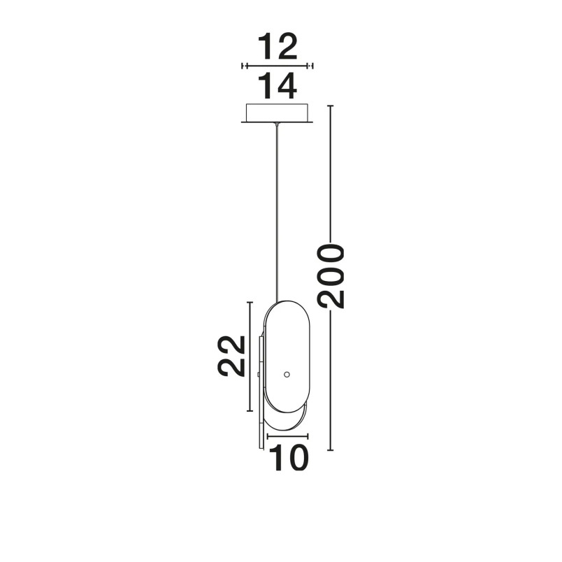 Lampa wisząca modern - szkło strukturalne Ferrara 14cm LED 3000K przeźroczysty / złoty mosiądz