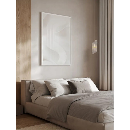 Lampa wisząca modern - szkło strukturalne Ferrara 14cm LED 2700K przeźroczysty / złoty mosiądz