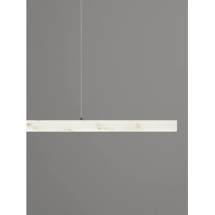 Lampa wisząca podłużna ściemniana Stevar LED 3000K 120cm alabaster / czarny mat