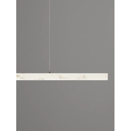Lampa wisząca podłużna ściemniana Stevar LED 3000K 120cm alabaster / czarny mat