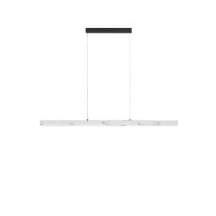 Lampa wisząca podłużna ściemniana Stevar LED 3000K 120cm alabaster / czarny mat
